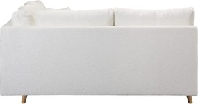 Бял ъглов диван от плат букле (ляв ъгъл) Ariella - Ropez