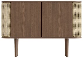 Нисък скрин с дъбов декор в кафяво-натурален цвят 109x75 cm Treasures - UMAGE