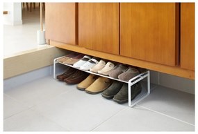 Бяла метална телескопична стойка за обувки Kobe - YAMAZAKI