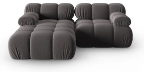 Тъмносив кадифен диван 191 cm Bellis - Micadoni Home