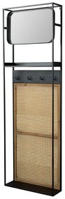Стенно огледало с рафт и закачалка 53x165 cm Langres - Dutchbone