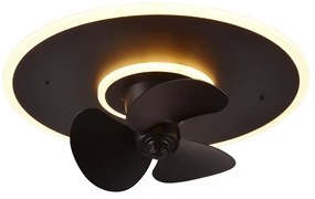 Матово черно LED осветително тяло за таван Nybro – Trio