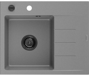 Mexen Ben гранитна кухненска мивка с 1 корито с отцедник, лява 600 x 500 мм,