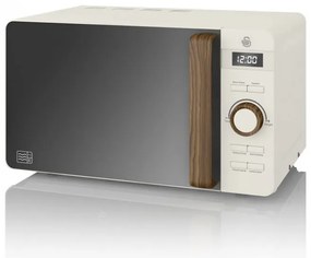 Разопакован: Микровълнова фурна Swan SM22036LWHTN, 20 l, 800W, Размразяване, Таймер, Бял
