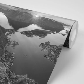 Фототапет – Планинска панорама в черно-бяло