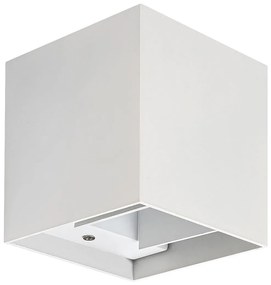 RABALUX 7397 Solin, външна алуминиева стенна лампа, G9 1xMAX 42W, матово бяло, IP54, 10x10x10cm, ъгъл на лъча нагоре и надолу, ф