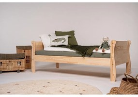 Детско легло 90x180 cm от масивен бор с включена подматрачна рамка в естествен цвят Roma – Adeko