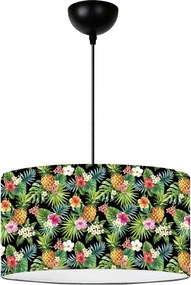 Текстилна таванна лампа Alamea TopMebel E27 с многоцветен флорален дизайн Φ38x70cm