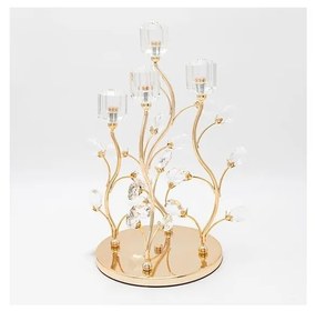 Декоративен свещник 20x36 см златист