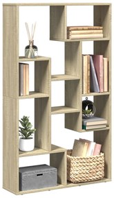 858158 vidaXL Библиотека, сонома дъб, 72x20x120 см, инженерно дърво