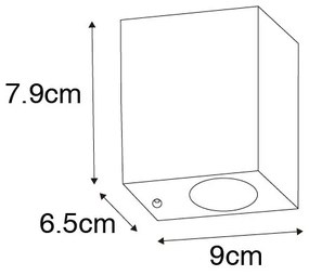 Модерен стенен аплик антично злато IP44 - Baleno