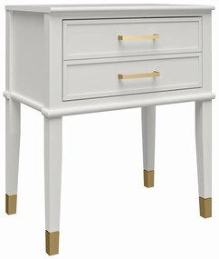 Бяло нощно шкафче Westerleigh – CosmoLiving by Cosmopolitan