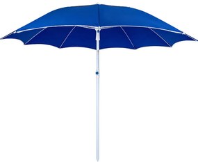 Плажен чадър MUHLER 2117 1008638, Ø190 см, Висок 210 см, 10 ребра, UV защита UPF 50+, Син