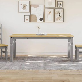 4005721 vidaXL Тоалетка Corona, сива, 180x90x75 см, бор масив