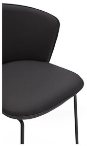 Черни тапицирани трапезни столове в комплект 2 бр. Add – Teulat