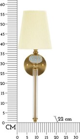 Бяла/златистa стенна лампа Warsaw – Mauro Ferretti