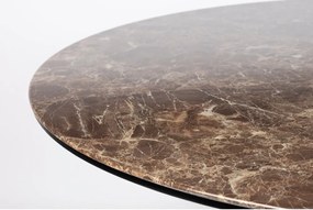 Кръгла трапезна маса с плот от имитация на мрамор ø 110 cm Maru – White Label