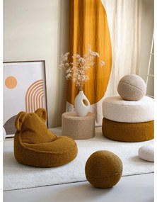 Кафяв детски пуф от букле Bear – Wigiwama