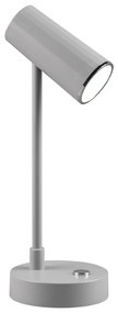 Светлосива настолна LED лампа с възможност за димиране (височина 28 cm) Lenny - Trio