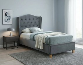Легло Aspen Velvet-Сив 90x200
