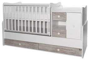 LORELLI Classic Трансформиращо се легло-люлка 190/72 см. MINI MAX БЯЛО/АРТ