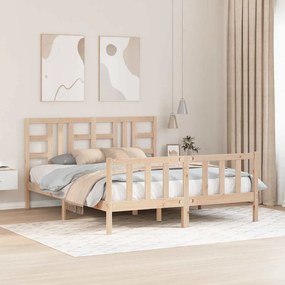 3191981 vidaXL Рамка за легло без матрак, 160x200 см, масивна чамова дървесина