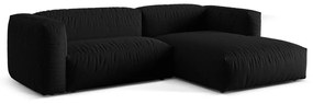 Черен модулен ъглов диван (десен ъгъл) Martina – Micadoni Home