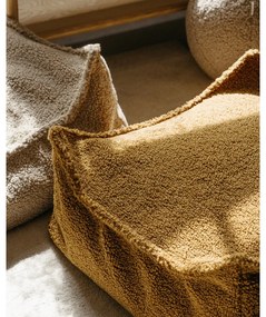 Кафяв детски пуф от букле Square – Wigiwama