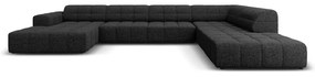 Антрацитен ъглов диван (десен ъгъл/"U") Chicago - Cosmopolitan Design