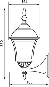 Градински аплик SOFIA, ант. сребро, 1xE27