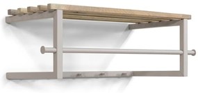 Метална закачалка за стена в светлосиво и естествен цвят с рафт Marco - Spinder Design