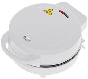 Уред за донъти Adler AD 3075, 1500W, 7 понички наведнъж, Незалепващи плочи, Бял