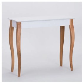 Бяла конзолна масичка за кафе, дължина 85 cm - Ragaba