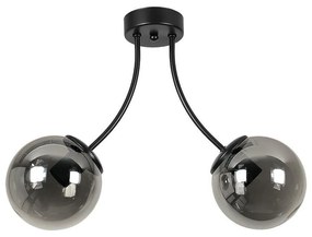 Плафон РИО, черен/сив, 2xE27