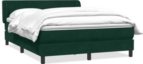 3317406 vidaXL Боксспринг легло с матрак, тъмнозелено, 160x220 см, кадифе