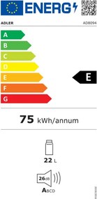 Хладилна кутия Adler AD 8094, 22 литра, 45/55 W, 12V/220V, Климатичен клас ST, Специална изолация C5H10, Сив
