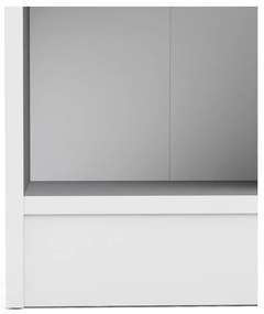 Бял шкаф за книги 41x203 cm Basic - Tvilum