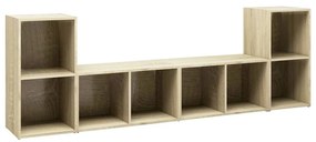 3079973 vidaXL ТВ шкафове, 4 бр, дъб сонома, 72x35x36,5 см, инженерно дърво