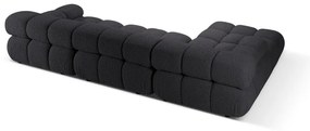 Антрацитен модулен ъглов диван от букле (ляв ъгъл) Bellis – Micadoni Home
