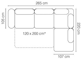 Ъгъл диван Coral-Left