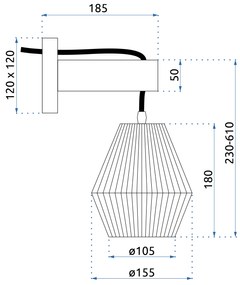 Лампа APP1149-1W Wood