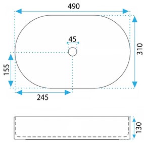 Умивалник за плот Rea Vanda Bubble Gum Matt