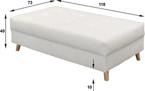 Кремава табуретка от велур Ariella - Ropez