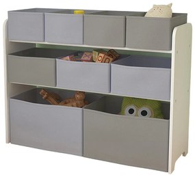 GINGER HOME Органайзер/етажерка 3 нива WHITE/GREY
