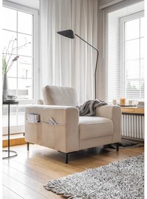 Бежово кресло от рипсено кадифе Lofty Lilly – Miuform