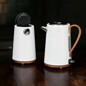 Електрическа кана Adler AD 1352, 2200W, 1.7 л, STRIX, Въртяща се основа, Автоматично изключване, Бял