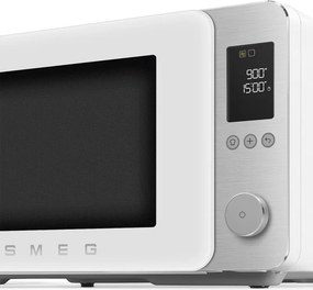Комбинирана микровълнова фурна с горещ въздух SMEG Collezione MOC02WHMEU, 900W, 27 л, 25 програми, Плавно затваряне, Индивидуални настройки, Бял мат