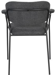 Антрацитни трапезни столове в комплект от 2 Jolien - White Label