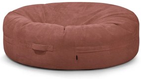 Пуф от рипсено кадифе в тухлен цвят Roll 190 – SLOWDOWN