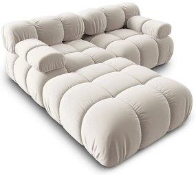 Бежов кадифен модулен ъглов диван (променлив) Bellis – Micadoni